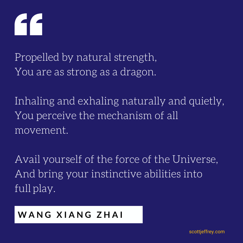 Wang Ziang Zhai zhan zhuang quote