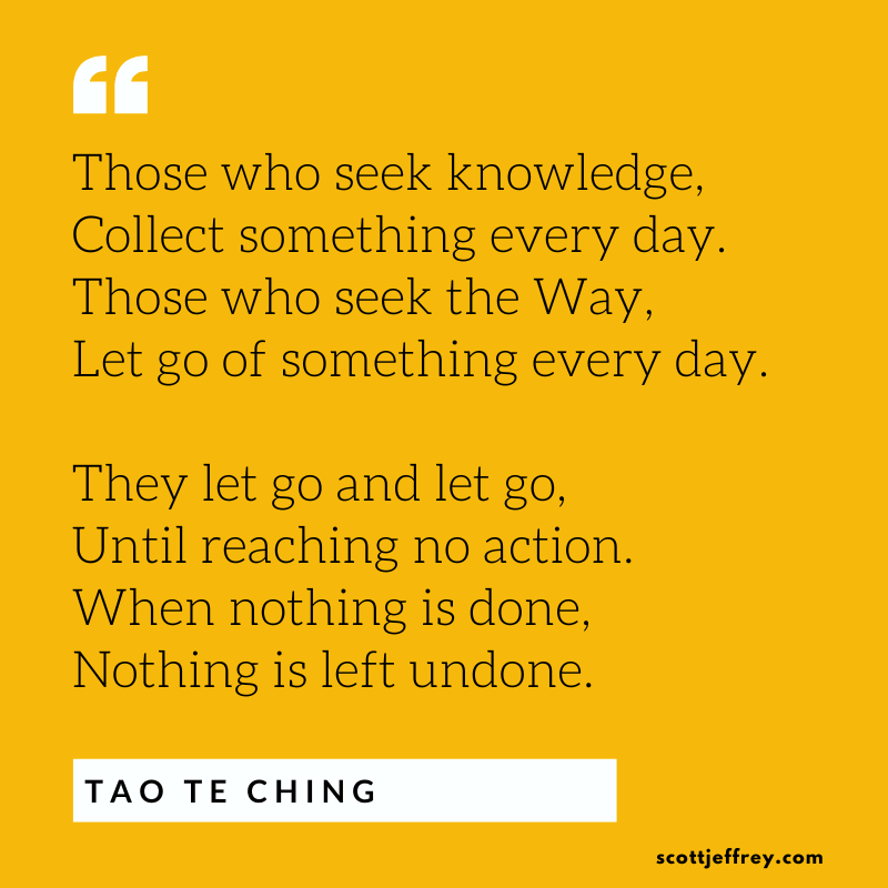 Wu Wei Tao Te Ching quote