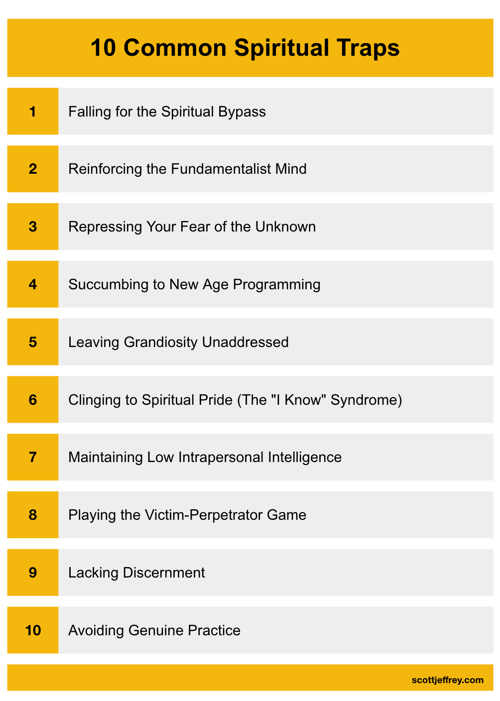 image of 10 common spiritual traps
